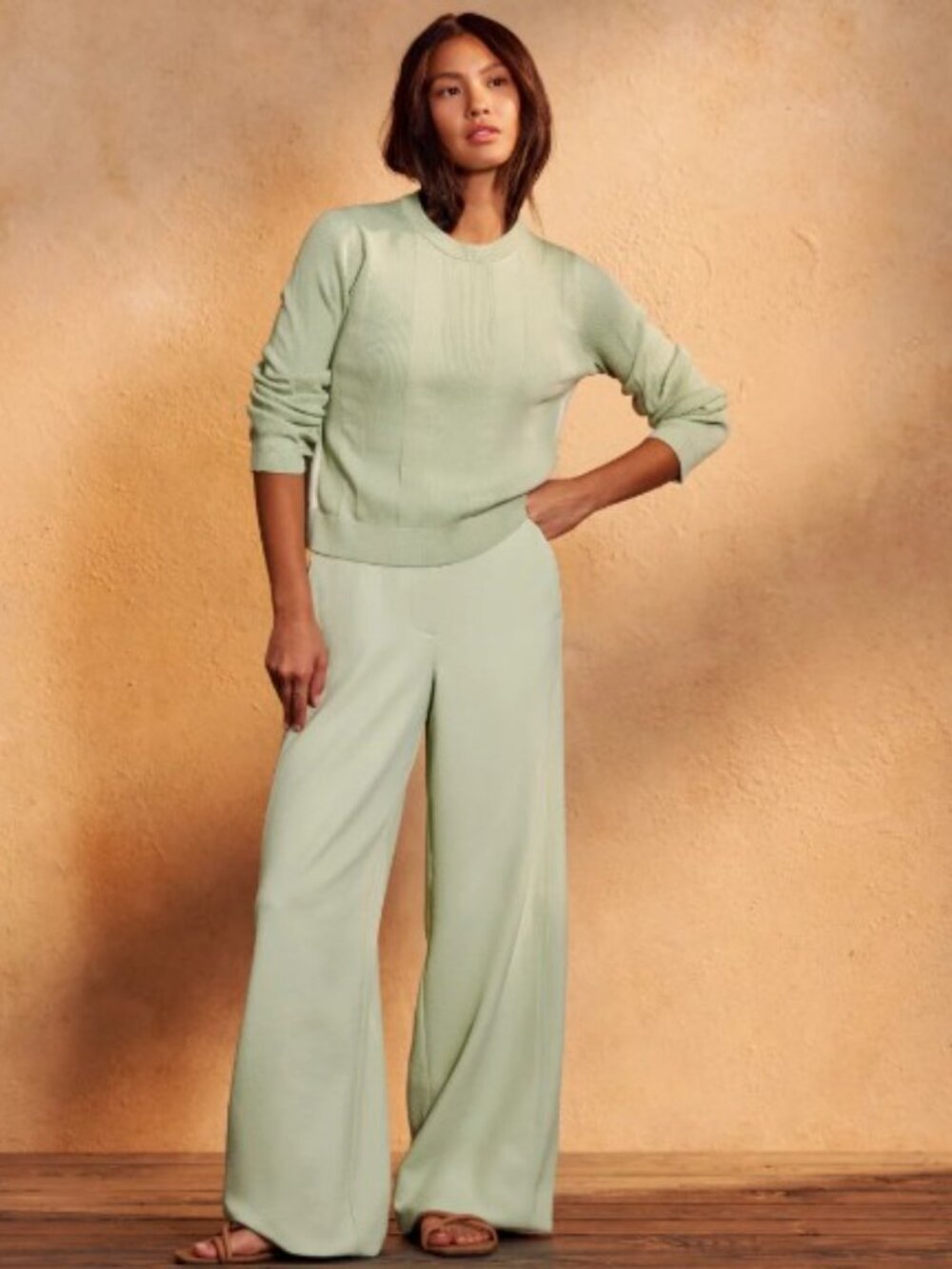 NWT Rhone Horizon Wide Leg Trousers in Snow White - Size 2 29L